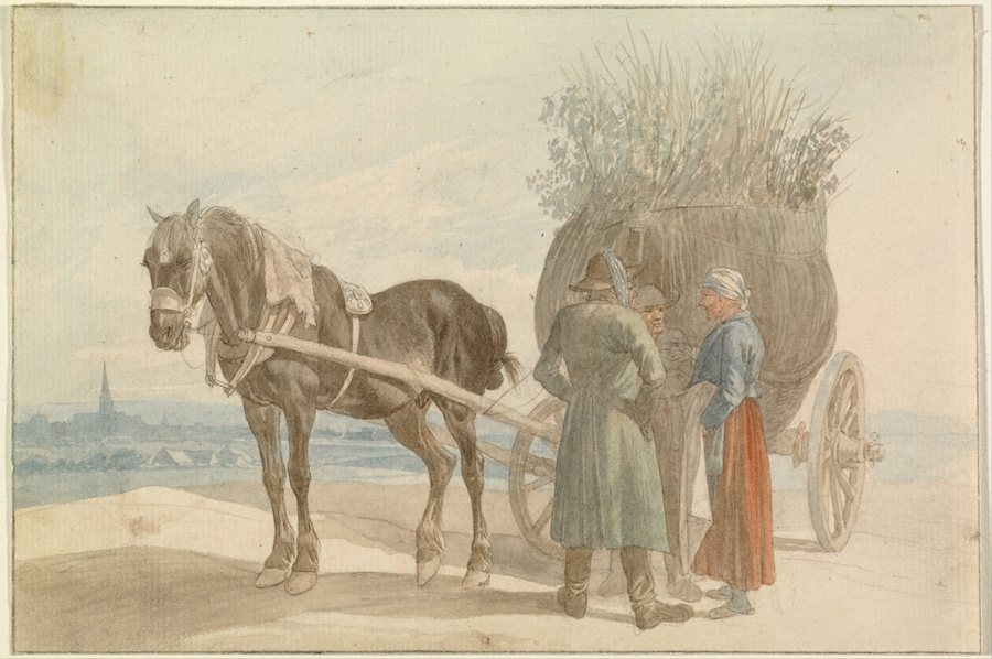 Horse and cart, Johann Adam Klein